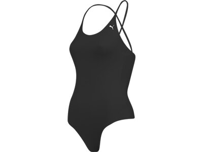 PUMA Damen Badeanzug SWIM WOMEN V-NECK CROSSBACK SW Schwarz