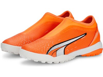 PUMA Kinder Fussball-Hartplatzschuhe ULTRA MATCH LL TT + Mid Jr Orange