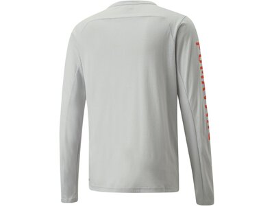 PUMA Herren Shirt TRAIN LOGO LS TEE Silber