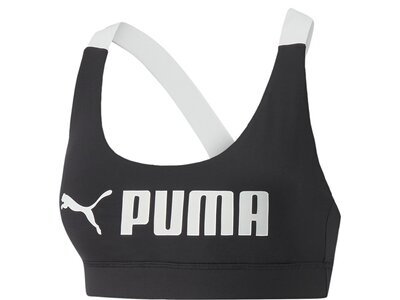 PUMA Damen Top Mid Impact Puma Fit Bra Schwarz