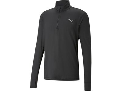 PUMA Herren T-Shirt RUN FAVORITE 1/4 ZIP M Grau