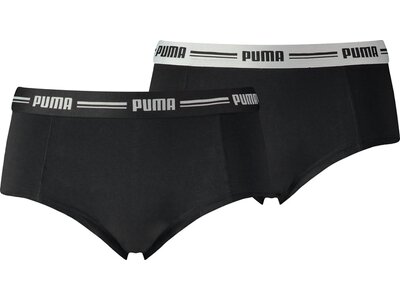 PUMA Damen Unterhose ICONIC MINI SHORT 2P Schwarz