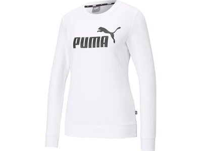 PUMA Damen Sweatshirt ESS Logo Crew TR Weiß