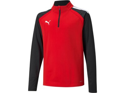 PUMA Kinder Sweatshirt teamLIGA 1/4 Zip Top Jr Rot