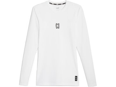 PUMA Herren Shirt Hoops Team LS Top Baselaye Weiß
