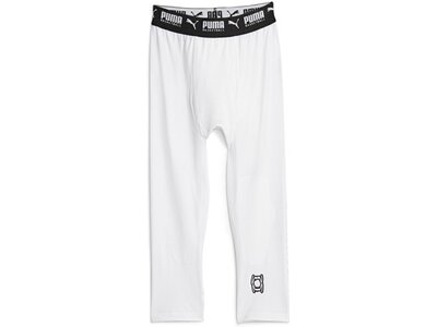 PUMA Herren Caprihose Hoops Team 3/4 Tight Basel Weiß