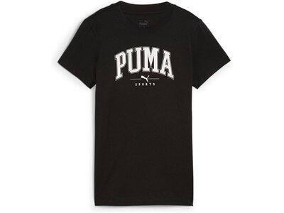 PUMA Damen Shirt SQUAD Graphic Tee Schwarz