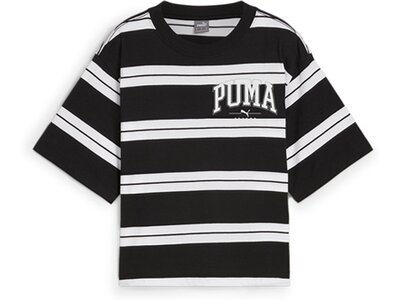 PUMA Damen Shirt SQUAD Stripe Tee Schwarz