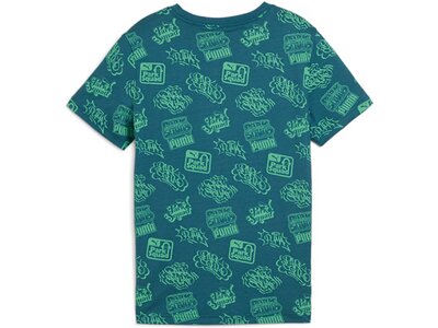 PUMA Kinder Shirt ESS+ MID '090s AOP Tee B Blau