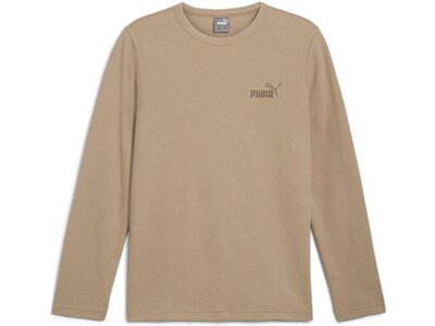 PUMA Herren Shirt ESS ELEVATED Waffle Longsleeve Tee Braun