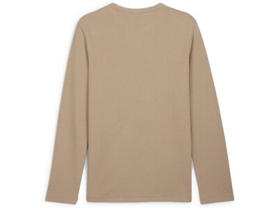 PUMA Herren Shirt ESS ELEVATED Waffle Longsleeve Tee Braun