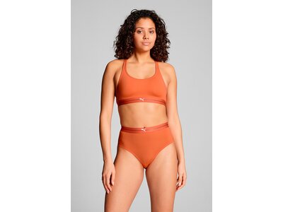 PUMA Damen Unterhose HIGH WAIST BRAZILIAN 2P Orange
