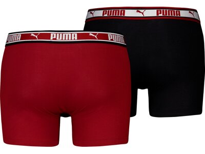PUMA Herren Unterhose DUAL LOGO BOXER 2P Rot