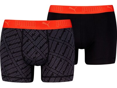 PUMA Herren Unterhose SPORT LOGO PRINT BOXER 2P Schwarz