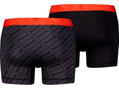 PUMA Herren Unterhose SPORT LOGO PRINT BOXER 2P Schwarz