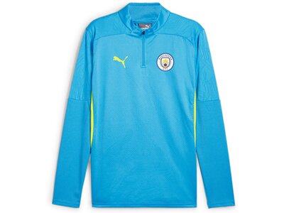 PUMA Herren Shirt MCFC Training 1/4 Zip Top Blau