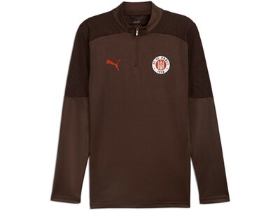 PUMA Herren Shirt FCSP Training 1/4 Zip Top Schwarz