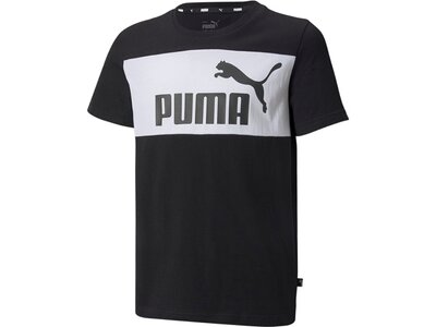 PUMA Kinder Shirt ESS Colorblock Tee B Schwarz