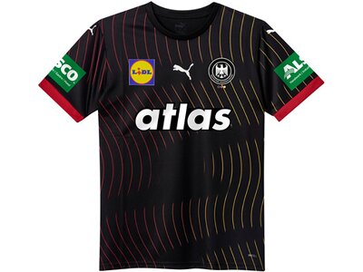 PUMA Herren Shirt DHB Away Jersey SS25 with sponsor Schwarz