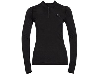 ODLO Damen MERINO 200 1/2 Zip Baselayer Schwarz