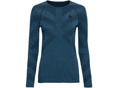 ODLO Damen Unterhemd BL TOP Crew neck l/s KINSHIP L Blau