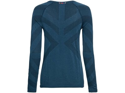 ODLO Damen Unterhemd BL TOP Crew neck l/s KINSHIP L Blau