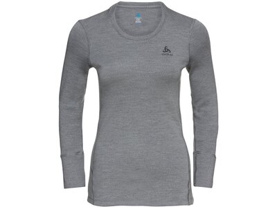 ODLO Damen Unterhemd BL TOP crew neck l/s MERINO 26 Grau