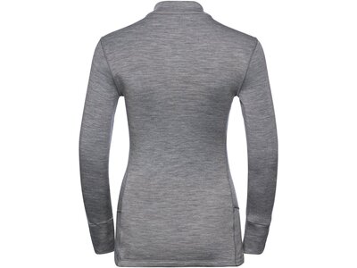 ODLO Damen Unterhemd BL TOP turtle neck l/s half zi Grau