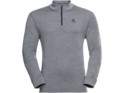 ODLO Herren Unterhemd BL TOP turtle neck l/s half zi Grau