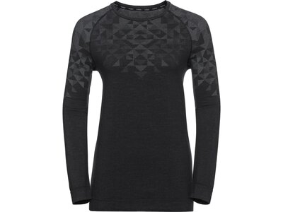 ODLO Damen Unterhemd BL TOP crew neck l/s KINSHIP P Schwarz