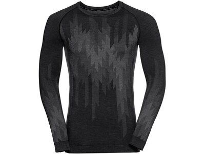 ODLO Herren Unterhemd BL TOP crew neck l/s KINSHIP P Schwarz