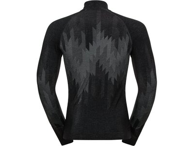 ODLO Herren Unterhemd BL TOP turtle neck l/s half zi Schwarz