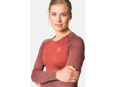 ODLO Damen Unterhemd BL TOP crew neck l/s NATURAL P Braun