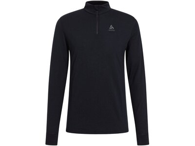 ODLO Herren Unterhemd BL TOP turtle neck l/s half zi Schwarz