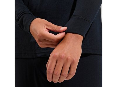 ODLO Herren Unterhemd BL TOP turtle neck l/s half zi Schwarz