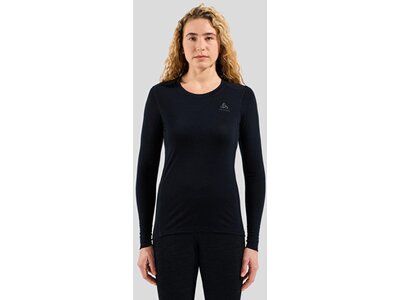 ODLO Damen Unterhemd BL TOP crew neck l/s MERINO 20 Schwarz