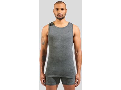 ODLO Herren Unterhemd Natural Merino 160 Base-Layer-Sporttop mit Rundhalsausschnitt Grau