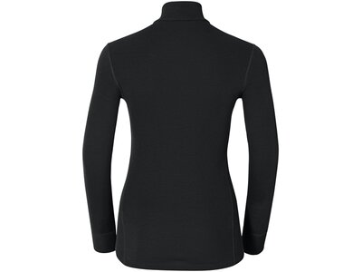 ODLO Damen Unterhemd Shirt l/s turtle neck 1/2 zip Schwarz