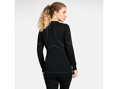 ODLO Damen Funktionsunterhemd L/S Crew Neck X-Warm Schwarz