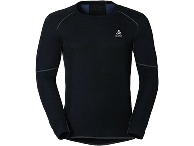 ODLO Herren Unterhemd SHIRT L/S CREW NECK X-WARM Schwarz