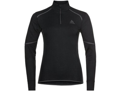 ODLO Damen Unterhemd BL TOP turtle neck l/s half zi Schwarz