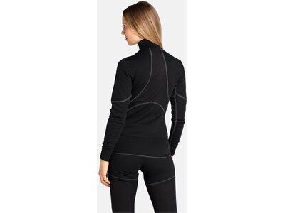 ODLO Damen Unterhemd BL TOP turtle neck l/s half zi Schwarz