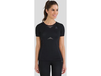ODLO Damen Funktionsunterhemd "SUW Top Crew Neck" Kurzarm Schwarz