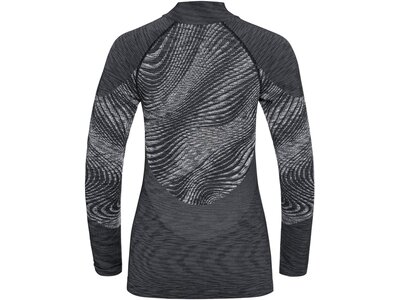 ODLO Damen Unterhemd BL TOP turtle neck l/s half zi Grau