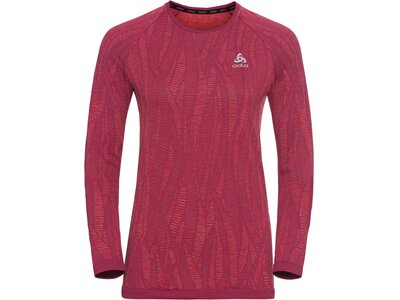 ODLO Damen Unterhemd BL TOP Crew neck l/s BLACKCOMB Rot