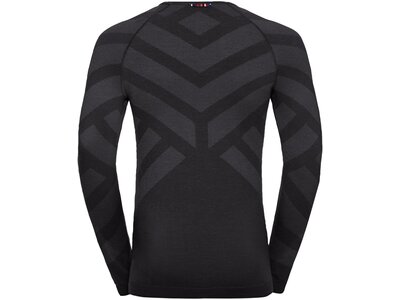 ODLO Herren Unterhemd BL TOP Crew neck l/s NATURAL + Schwarz