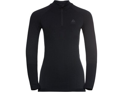 ODLO Damen Unterhemd BL TOP Turtle neck l/s half zi Schwarz