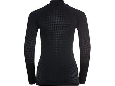 ODLO Damen Unterhemd BL TOP Turtle neck l/s half zi Schwarz