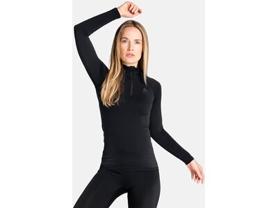 ODLO Damen Unterhemd BL TOP Turtle neck l/s half zi Schwarz