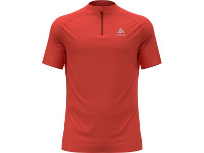 ODLO Herren T-shirt s/s 1/2 zip ESSENTIAL Rot